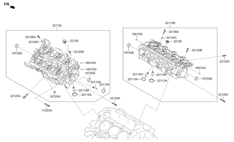 2022 Hyundai Genesis G70 Cylinder Head Diagram 3