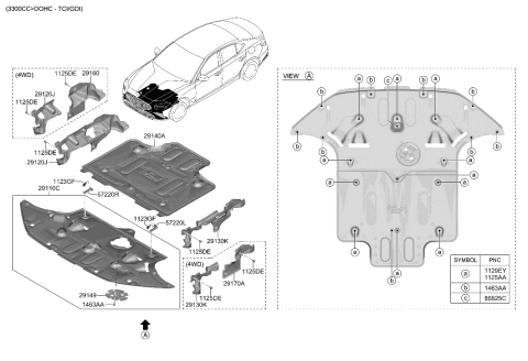 2022 Hyundai Genesis G70 Under Cover Diagram 2