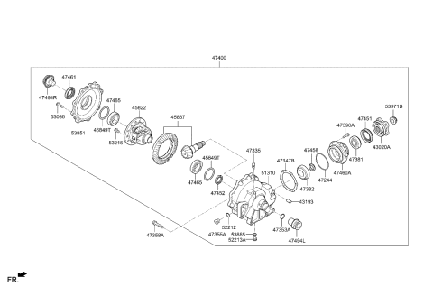 2023 Hyundai Genesis G70 Transfer Assy Diagram 5