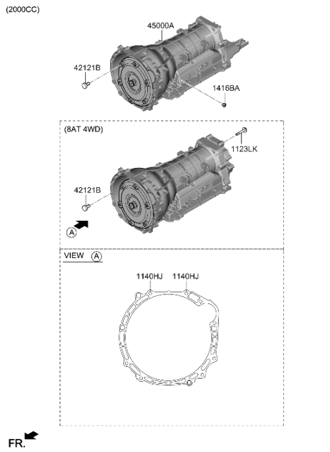 2023 Hyundai Genesis G70 Transaxle Assy-Auto Diagram 2