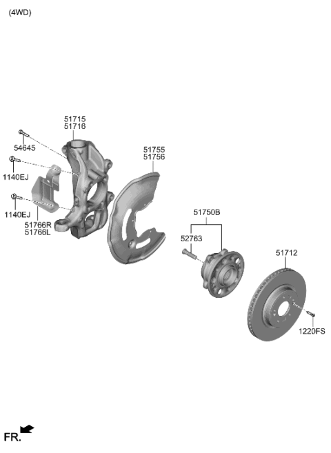 2022 Hyundai Genesis G70 Front Axle Diagram 2