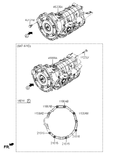 2023 Hyundai Genesis G70 Transaxle Assy-Auto Diagram 3