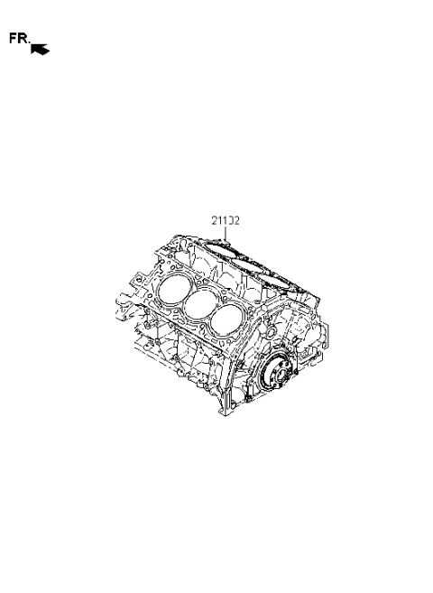 2022 Hyundai Genesis G70 Short Engine Assy Diagram 2