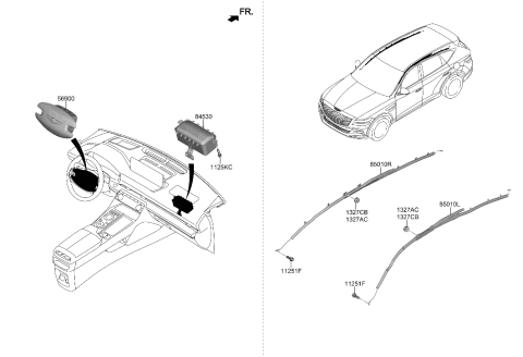 2021 Hyundai Genesis GV80 Air Bag System Diagram