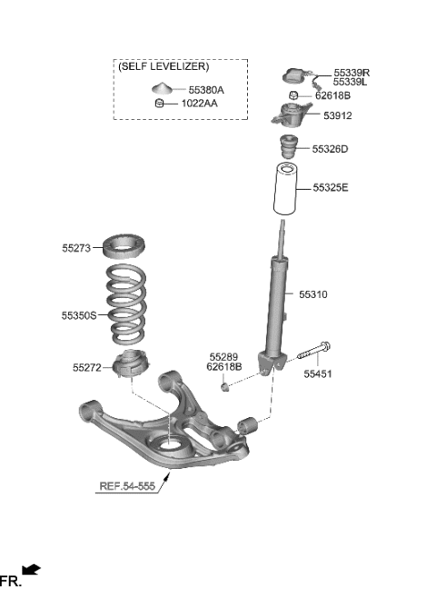 2013 Hyundai Azera SPRING-RR Diagram for 55340-T6000