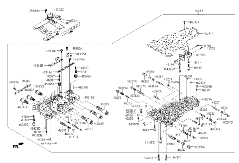 2022 Hyundai Genesis GV80 Transmission Valve Body Diagram 1