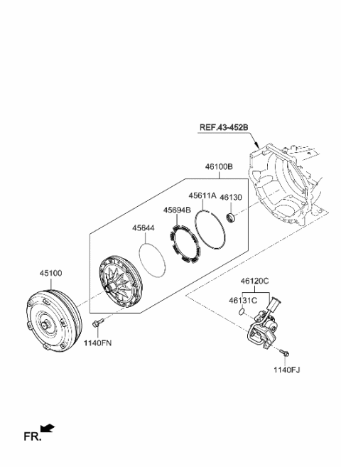 2021 Hyundai Genesis GV80 Oil Pump & TQ/Conv-Auto Diagram 2