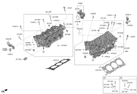 2023 Hyundai Genesis GV80 Cylinder Head Diagram 2