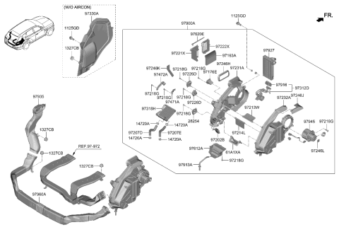 2022 Hyundai Genesis GV80 A/C System-Rear Diagram