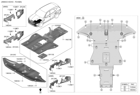 2022 Hyundai Genesis GV80 Under Cover Diagram 2