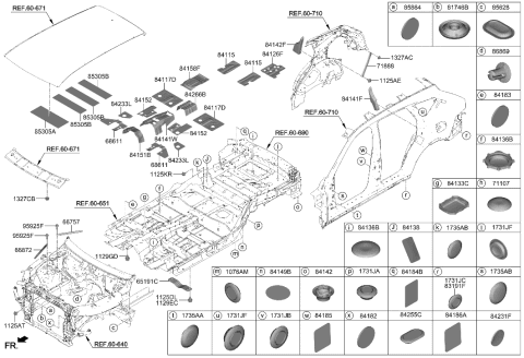2022 Hyundai Genesis GV80 Isolation Pad & Plug Diagram 1