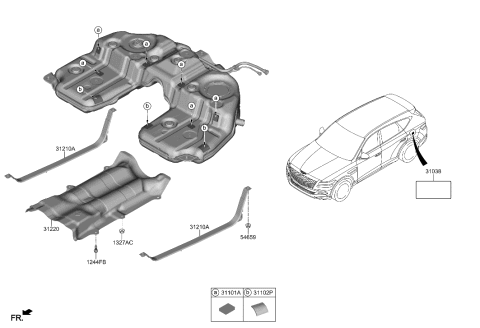 2021 Hyundai Genesis GV80 Fuel System Diagram 2