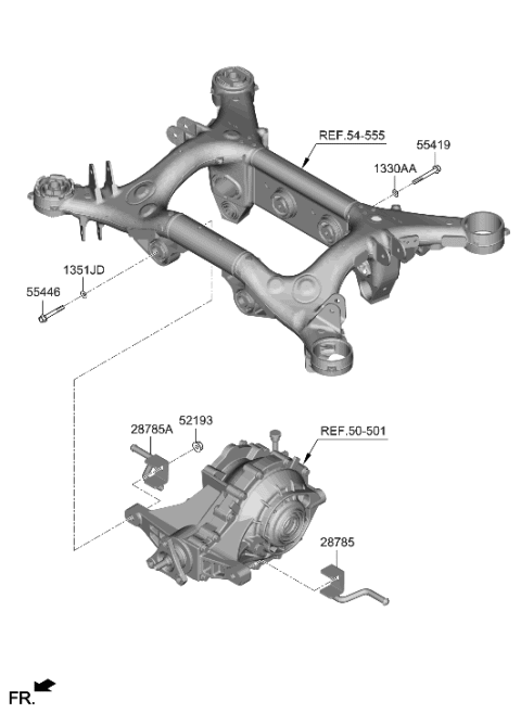 2021 Hyundai Genesis GV80 Engine & Transaxle Mounting Diagram 2