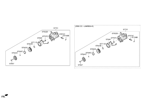 2022 Hyundai Genesis GV80 Air conditioning System-Cooler Line Diagram 3