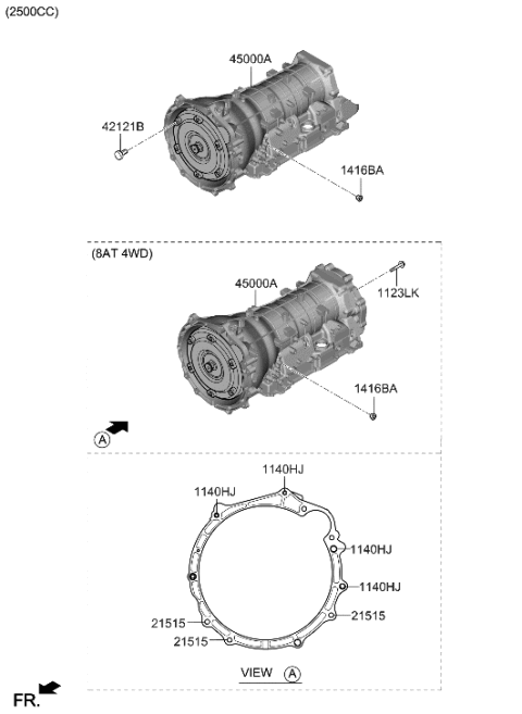 2023 Hyundai Genesis GV80 Transaxle Assy-Auto Diagram 1