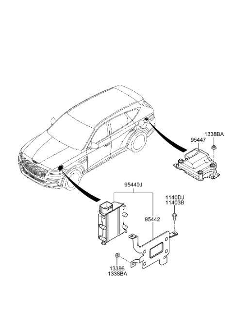 2021 Hyundai Genesis GV80 Transmission Control Unit Diagram