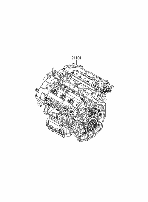 2011 Hyundai Santa Fe Sub Engine Assy Diagram 2