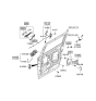 Diagram for Hyundai Entourage Door Latch Cable - 81446-4D501