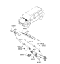 Diagram for Hyundai Entourage Windshield Wiper - 98350-4D050