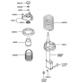 Diagram for 2002 Hyundai Accent Coil Spring Insulator - 54633-22001