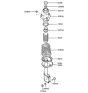 Diagram for 1999 Hyundai Accent Shock Absorber - 55350-25800