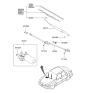 Diagram for 1999 Hyundai Accent Wiper Arm - 98320-25060