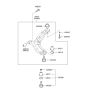 Diagram for Hyundai Axle Pivot Bushing - 54551-1C000