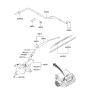 Diagram for 2001 Hyundai Elantra Wiper Arm - 98825-2D000