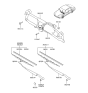 Diagram for 2000 Hyundai Elantra Wiper Blade - 98370-2D500