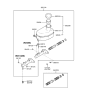 Diagram for Hyundai Sonata Master Cylinder Repair Kit - 58501-38A00