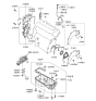 Diagram for Hyundai Tucson Oil Pan Baffle - 21504-23501