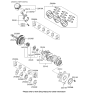 Diagram for Hyundai Santa Fe Crankshaft Thrust Washer Set - 21030-37100