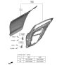 Diagram for 2010 Hyundai Sonata Door Hinge - 79310-3K000