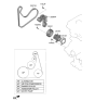 Diagram for Hyundai Water Pump Pulley - 25221-2B700
