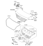 Diagram for Hyundai Equus Tailgate Lift Support - 81771-3N010