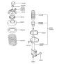 Diagram for 2001 Hyundai Tiburon Coil Spring Insulator - 54620-2C000