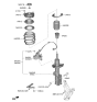 Diagram for 2020 Hyundai Veloster N Coil Spring Insulator - 54623-D4000