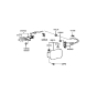 Diagram for Hyundai Santa Fe Fuel Door Hinge - 79555-38000