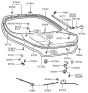 Diagram for 1997 Hyundai Tiburon Lift Support - 81770-27021