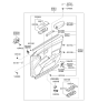 Diagram for 2006 Hyundai Azera Armrest - 82350-3L700-WK