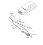 Diagram for Hyundai Genesis GV60 Wiper Blade - 98350-J7000