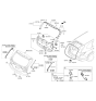 Diagram for Hyundai Santa Fe Tailgate Lock Actuator Motor - 81230-B8100