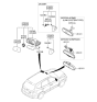 Diagram for Hyundai Accent Car Mirror - 85101-1U000