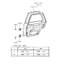 Diagram for 1993 Hyundai Sonata Door Hinge - 79330-33000