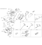 Diagram for Hyundai Santa Fe XL Center Console Base - 84611-2W300-NBC
