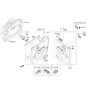 Diagram for 2014 Hyundai Santa Fe Sport Power Window Switch - 93575-4Z000