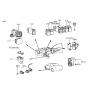 Diagram for 1993 Hyundai Scoupe Cruise Control Switch - 93770-23000