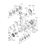 Diagram for 1991 Hyundai Scoupe Piston Ring Set - 23040-22911