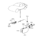 Diagram for Hyundai Sonata Fuel Door Release Cable - 81590-34000