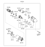Diagram for Hyundai Tucson Starter Motor - 36100-2G000